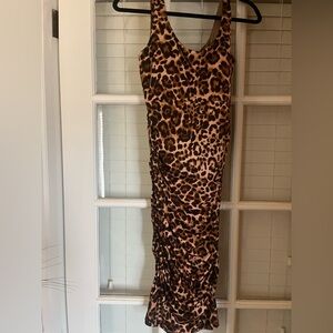 sofia by sofia vergara Leopard-Print Tank Midi Dress - Brown/Black